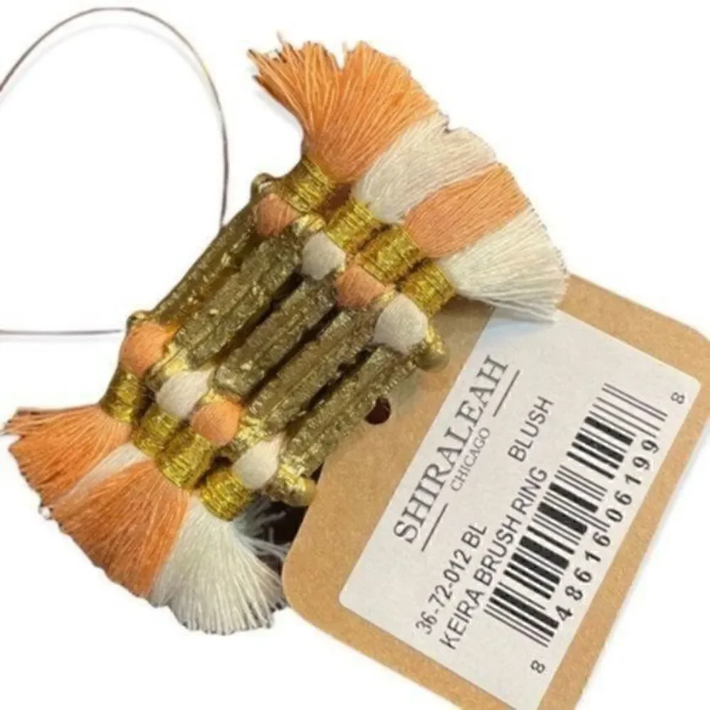 Anthropologie Shiraleah Keira Fringe Ring Blush Bohemian NWT